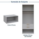Guarda-roupa Modulado 2 Peças 4 Portas Jade Cabecasa Madeirao
