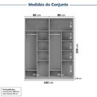 Guarda-roupa Modulado 2 Peças Sem Portas Jade Cabecasa Madeir