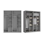 Guarda-roupa Modulado 2 Peças Sem Portas Jade Cabecasa Madeir