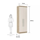 Guarda Roupa Modulado 2 Portas 2 Cabideiros 2 Prateleiras Mas