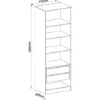 Guarda Roupa Modulado 2 Portas 2 Gavetas 4 Prateleiras Requin