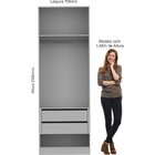 Guarda Roupa Modulado 2 Portas 2 Gavetas Requinte 100% Mdf Ma
