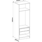 Guarda Roupa Modulado 2 Portas 2 Gavetas Requinte 100% Mdf Ma