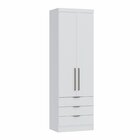 Guarda Roupa Modulado 2 Portas 3 Gavetas Infinity  Branco Line