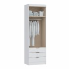 Guarda Roupa Modulado 2 Portas 3 Gavetas Infinity  Branco Line