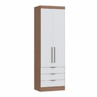 Guarda Roupa Modulado 2 Portas 3 Gavetas Infinity  Macadâmia/