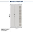 Guarda-roupa Modulado 2 Portas 3 Peças Hera Cabecasa Madeirao