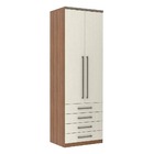 Guarda Roupa Modulado 2 Portas 4 Gavetas 79cm Connect Luciane
