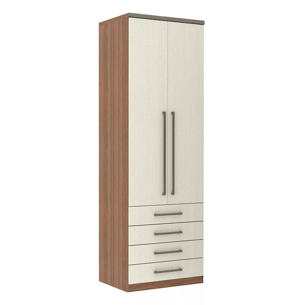 Guarda Roupa Modulado 2 Portas 4 Gavetas 79cm Connect Luciane