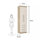 Guarda Roupa Modulado 2 Portas 4 Gavetas Master Luciane Móvei