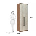 Guarda Roupa Modulado 2 Portas 79cm Connect Luciane Móveis -
