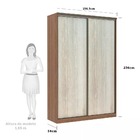 Guarda Roupa Modulado 2 Portas De Correr 156 5cm Connect Luci