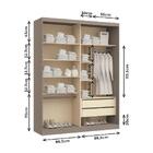 Guarda Roupa Modulado 2 Portas De Correr 2 Gavetas Com Espelh
