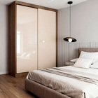 Guarda-Roupa Modulado 2 Portas de Correr 3 Gavetas MDP Avelã 230x134,5x54cm Milano Luciane