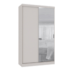 Guarda-Roupa Modulado Com Espelho 2 Portas de Correr 3 Gavetas MDP Branco 134,5x230x54 Milano Luciane