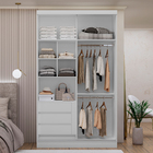 Guarda-Roupa Modulado 2 Portas de Correr 3 Gavetas MDP Branco 230x134,5x54cm Milano Luciane