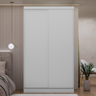 Guarda-Roupa Modulado 2 Portas de Correr 3 Gavetas MDP Branco 230x134,5x54cm Milano Luciane