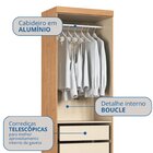 Guarda-roupa Modulado 2 Portas Infinity Cedro/ Pistache Line