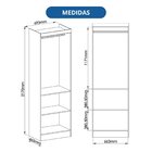 Guarda-roupa Modulado 2 Portas Infinity Cedro/branco Line