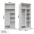 Guarda-roupa Modulado 2 Portas Reflecta Com Prateleiras Jade