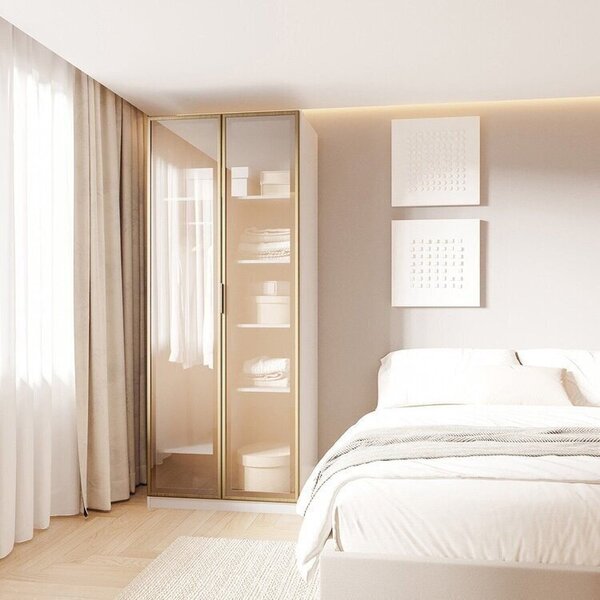 Guarda-roupa Modulado 2 Portas Reflecta Com Prateleiras Jade