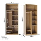 Guarda-roupa Modulado 2 Portas Reflecta Com Prateleiras Jade