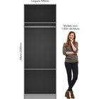 Guarda Roupa Modulado 2 Portas Requinte 100% Mdf Macadâmia/du