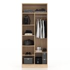 Guarda-roupa Modulado 2 Portas San Diego Aveiro Oak/cinza Urb