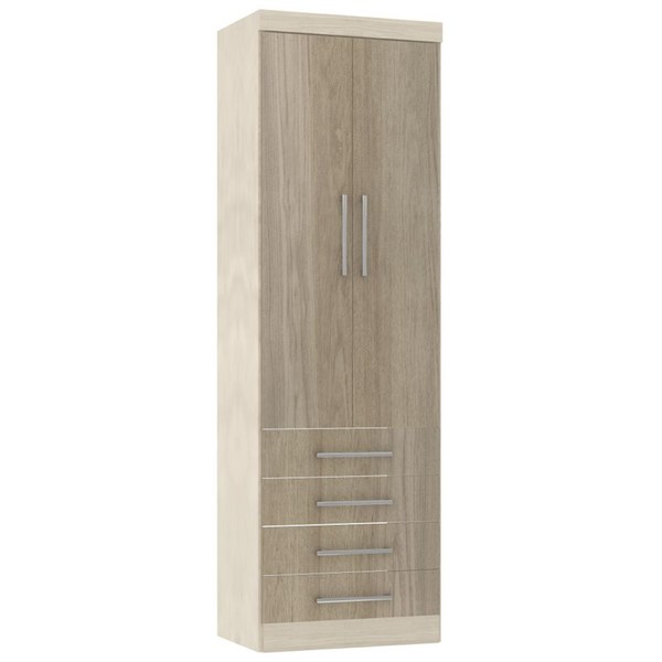 Guarda Roupa Modulado 2 Portas Smart 160 Crema/amêndoa - Euca