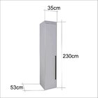 Guarda Roupa Modulado 35cm 1 Porta 5 Prateleiras  Carvalho