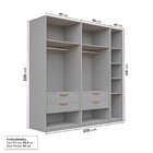 Guarda-roupa Modulado 3 Peças 5 Portas Jade Cabecasa Madeirao