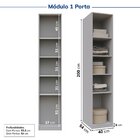 Guarda-roupa Modulado 3 Peças 5 Portas Jade Cabecasa Madeirao
