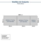 Guarda-roupa Modulado 3 Peças 5 Portas Jade Cabecasa Madeirao