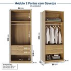 Guarda-roupa Modulado 3 Peças 5 Portas Jade Cabecasa Madeirao