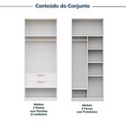 Guarda-roupa Modulado 3 Peças 6 Portas Jade Cabecasa Madeirao