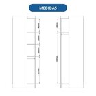 Guarda-roupa Modulado 3 Peças Infinity Cedro/branco Line