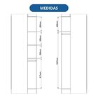 Guarda-roupa Modulado 3 Peças Infinity Cedro/duna