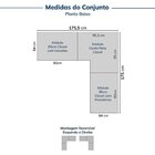 Guarda-roupa Modulado 3 Peças Sem Portas Jade Cabecasa Madeir