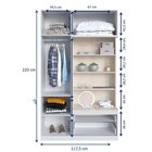 Guarda Roupa Modulado 3 Porta 2 Gavetas Free  Branco Tx/nature