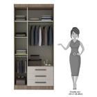 Guarda Roupa Modulado 3 Portas 277 Slim Areia/jequitiba - Euc