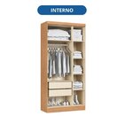 Guarda-roupa Modulado 3 Portas 2 Gavetas Infinity Cedro/ Bran