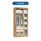 Guarda-roupa Modulado 3 Portas 2 Gavetas Infinity Cedro/ Pist