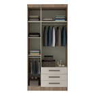 Guarda Roupa Modulado 3 Portas 3 Gavetas 101,50cm Slim Lucian