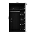 Guarda Roupa Modulado 3 Portas Com Cabideiro Hera Cabecasa Ma