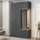 Guarda-roupa Modulado 3 Portas Com Espelho E Cabide Espresso/