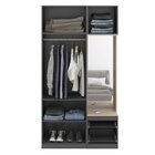 Guarda-roupa Modulado 3 Portas Com Espelho E Cabide Espresso/