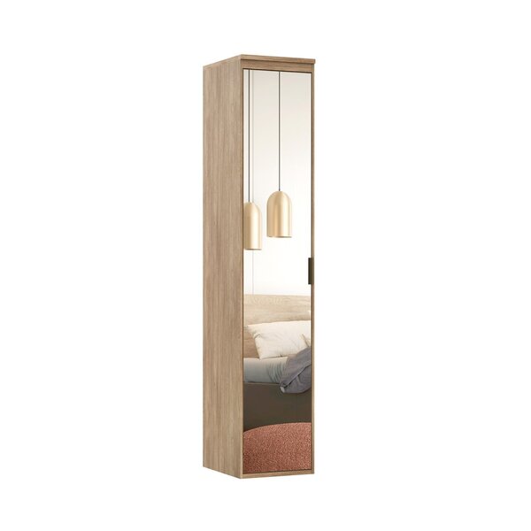 Guarda Roupa Modulado 45cm 1 Porta Com Espelho 1 Cabideiro 3