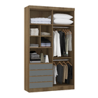 Guarda-Roupa Modulado 4 Portas MDP Avelã 134,5x230x46,5 Milano Luciane