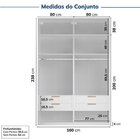 Guarda-roupa Modulado 4 Peças 4 Portas Jade Cabecasa Madeirao