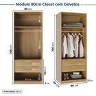 Guarda-roupa Modulado 4 Peças 4 Portas Jade Cabecasa Madeirao